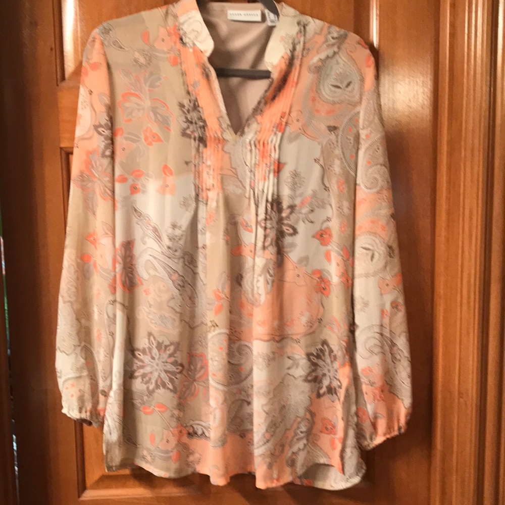 Susan Graver silky blouse with tank!  Like New!!!